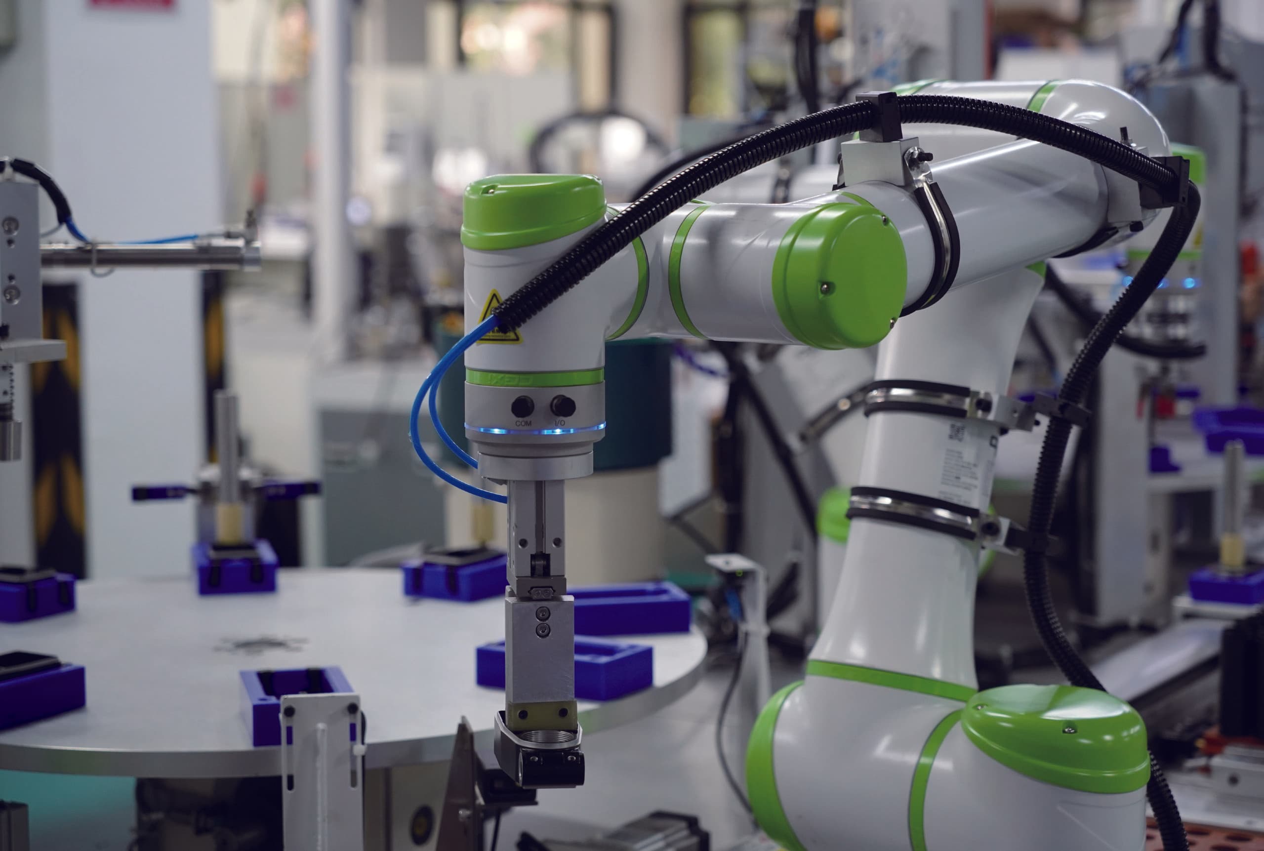Robotic automation on a production line